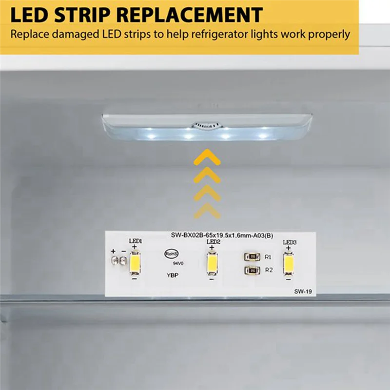 2 قطعة SW-BX02B استبدال الثلاجة LED ضوء مجلس ZBE2350HCA ضوء بار SW-BX02B