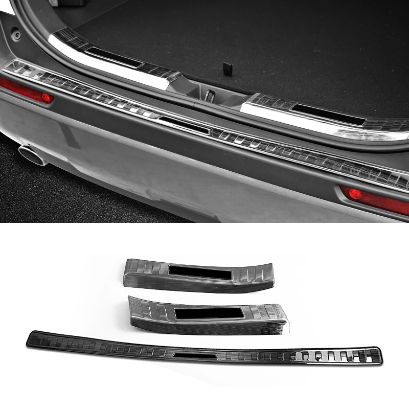 Stainless Car Rear Bumper Foot Plate Trunk For Toyota RAV4 XA50 2019 2020 2021 2022 2023 2024 Hybrid Door Sill Guard Pedal Cover