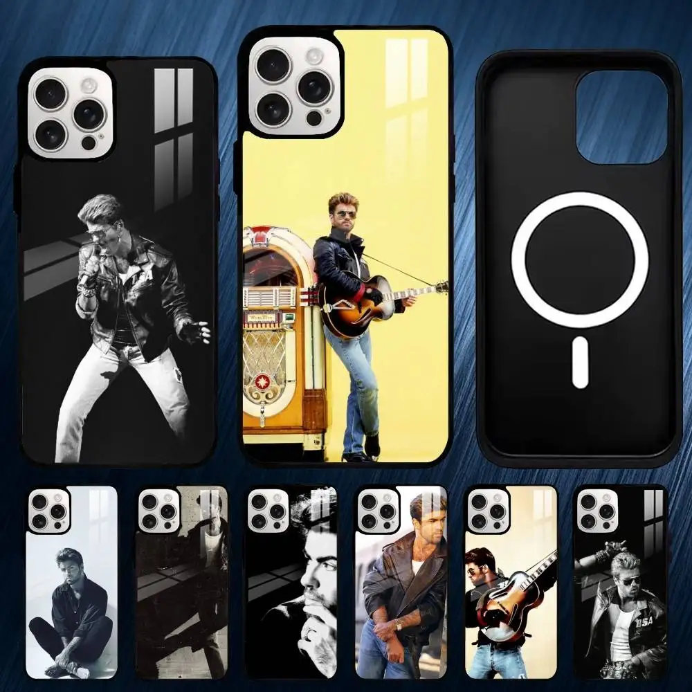 

S-Singer G-George Michael Phone Case For iPhone 17,16,15,14,13,12,11,Plus,Pro,Max Magsafe Magnetic Wireless Charging