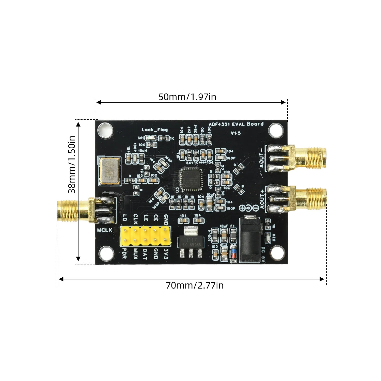 ADF4351 development board RF signal source phase-locked loop RF signal generation module 35MHz-4400MHz