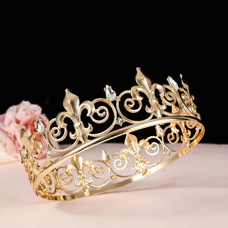 

Fashion Boys Prince Crown Tiaras Headwear Accessories Men's Headgear Beautiful Crown Unisex Hair Jewelry Dropshipping Wholesale