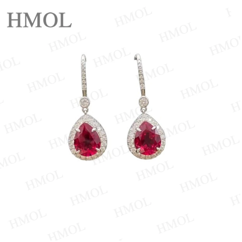 Colored Gemstone Earring Pear Cut Series 925 Silver Gift Hypoallergenic Fade Resistant Factory Direct Sales Charms