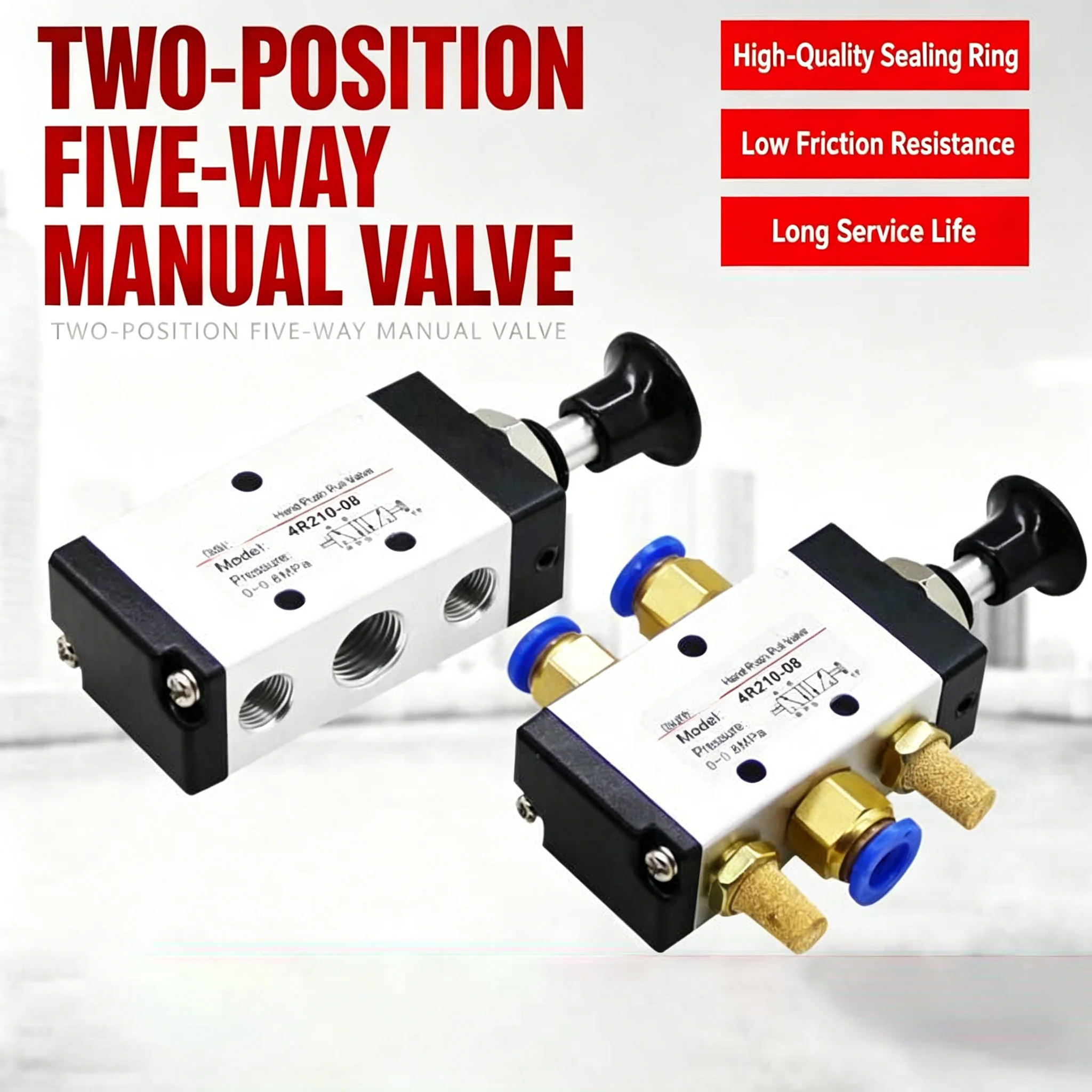 4R210-08 Manual valve 2 Way 5 Position Push and pull Pneumatic switch of directional valve