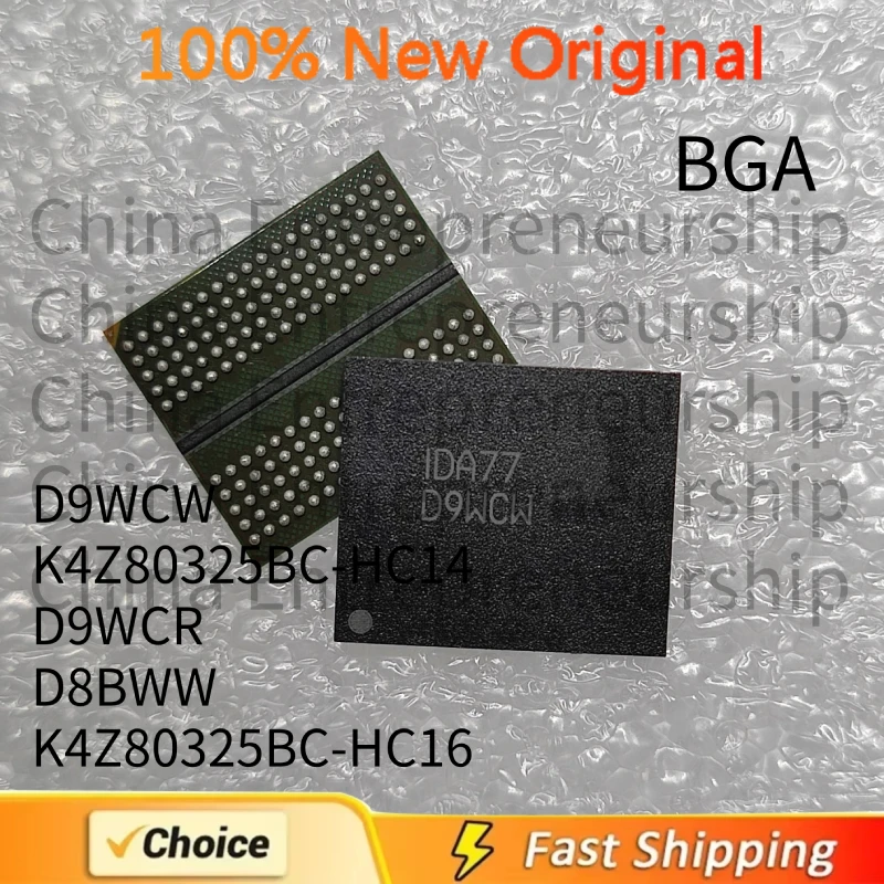1 PCS BGA D9WCW K4Z80325BC-HC14 D9WCR D8BWW K4Z80325BC-HC16 Memory graphics card chip IC 100%Quality Original/Quick delivery