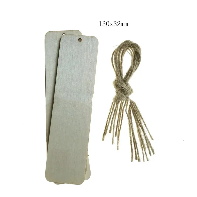 25PCS Unfinished Wood Tags Ornaments Blank Square Wooden Slices with Jute Twines for Sign Gift Tags Christmas