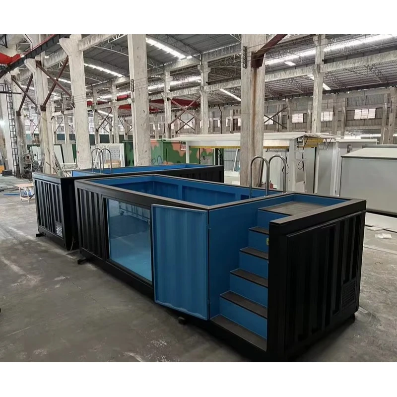 All-Weather Container Pool Heavy-Duty Steel Container Swimming Pool with Insulation for Year-Round Use