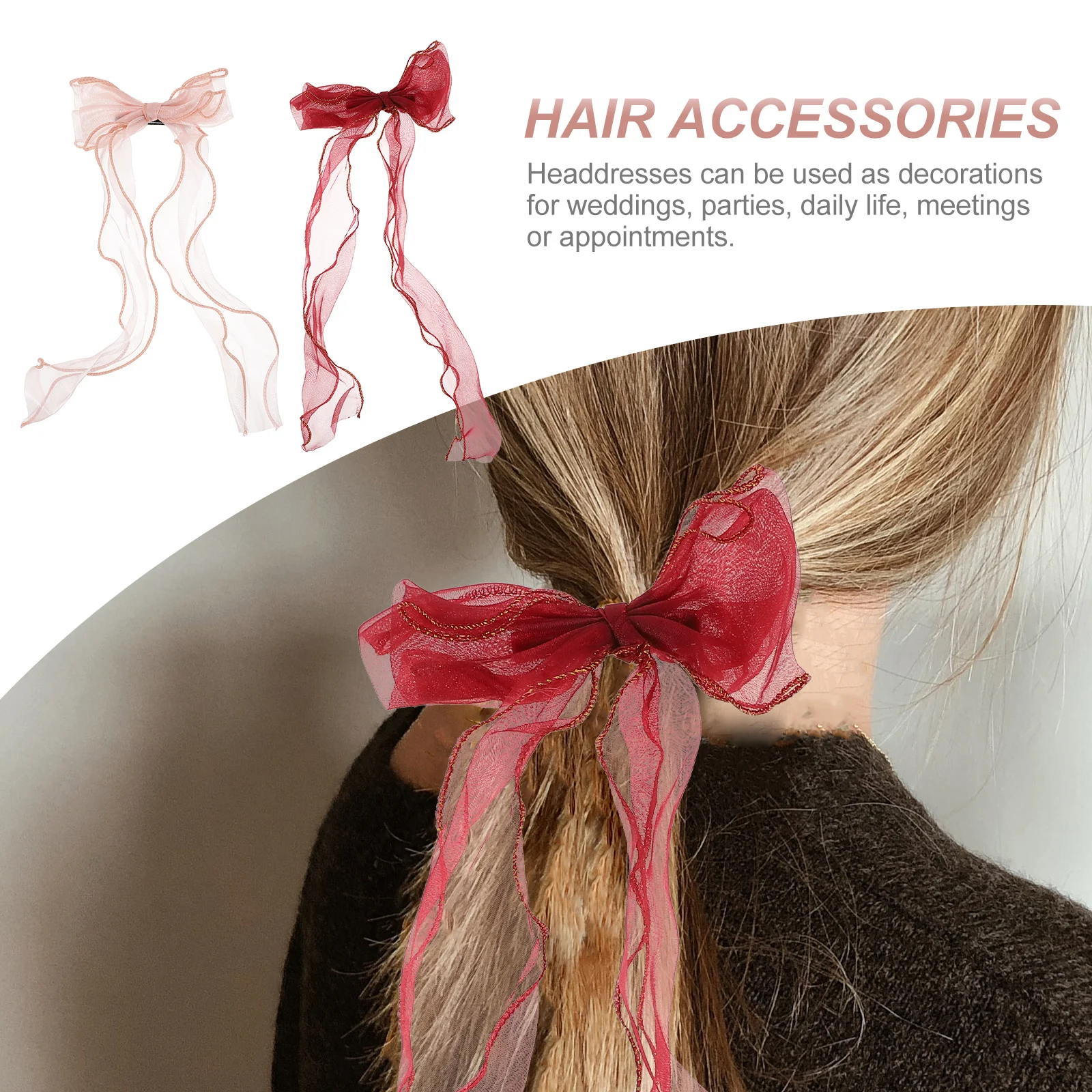 

Bow Headdress Girl Hair Accessories for Girls Bowknot Ties Kids Korean Version Decorations