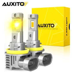 AUXITO 2Pcs H8 H11 LED Canbus No Error Fog Light 9005 HB3 9006 HB4 H9 Car LED Light Headlight Bulb 6500K White 3000K Yellow 12V