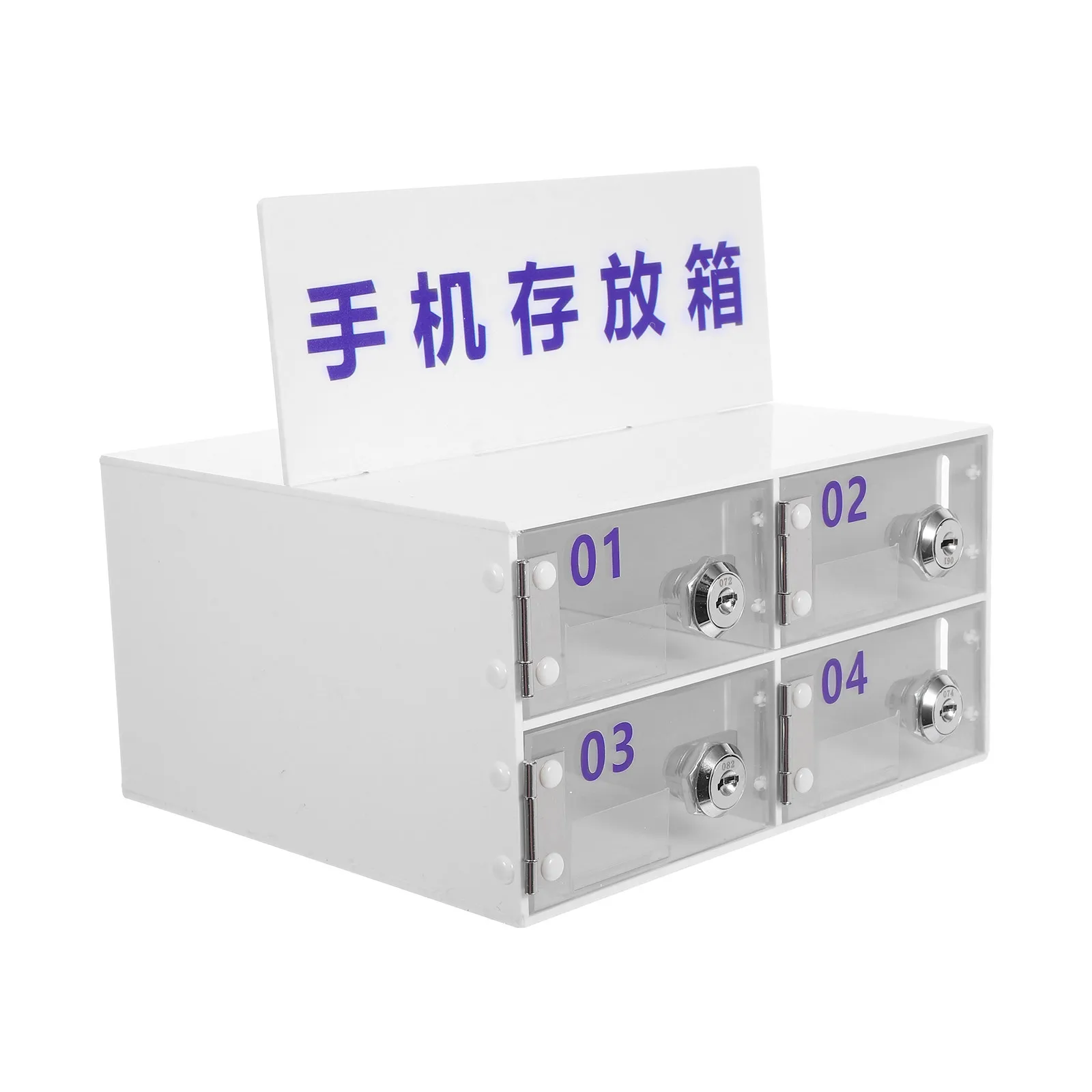 

Acrylic Phone Storage Cabinet Secure Lock Mobile Phone Organizer Box For Classroom Office Workshop Cellphone Holder