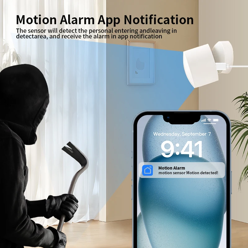 Zigbee or Wi-Fi Human Presence Sensor Works With Smart Life App For Remote Monitoring and Smart Home Automation