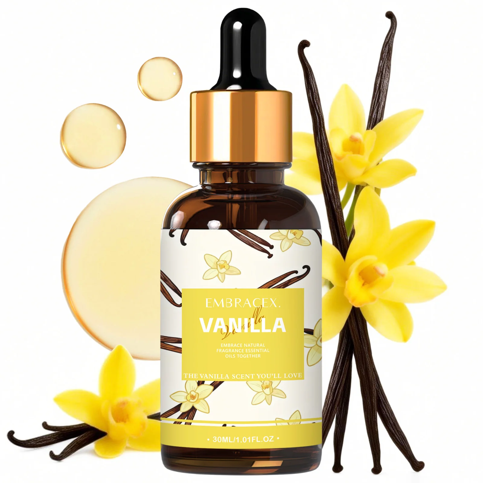 30ml Vanilla Fragrance Oils For Diffusers Candles Making Gift To Friends Warm Scent Humidifier