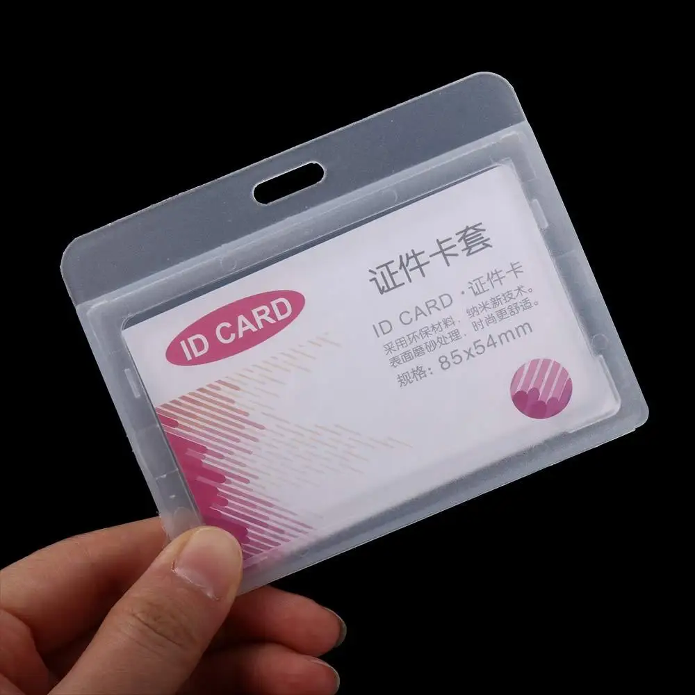 

Retractable Key Holder Transparent Plastic Card Sleeve Employee Bank Card Holder Name Card Cover ID Card Holder Badge Holder