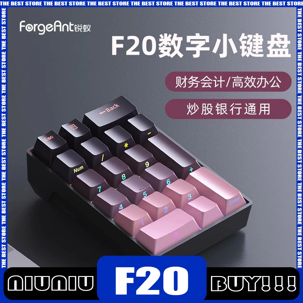 Forgeant F20 Keypads Wired Mini Numeric External Keypads ABS 20Keys Customization Pads For Pc Computer Accessories Gifts