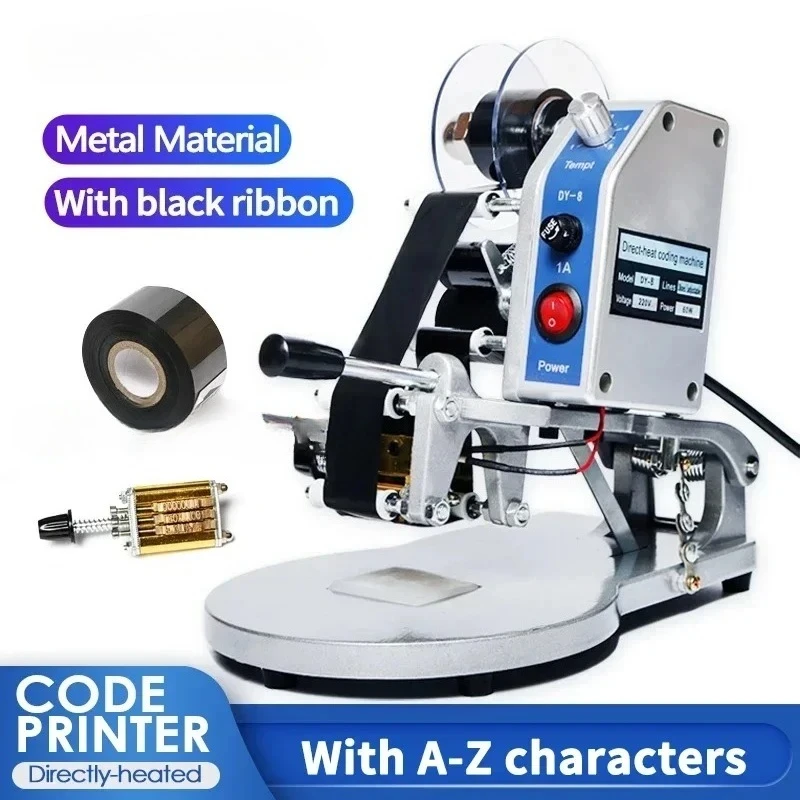 DY-8  Printing Machine Heat Transfe Date Coding Machine Printer For Printing Paper Batch Number Registration Mark Paper