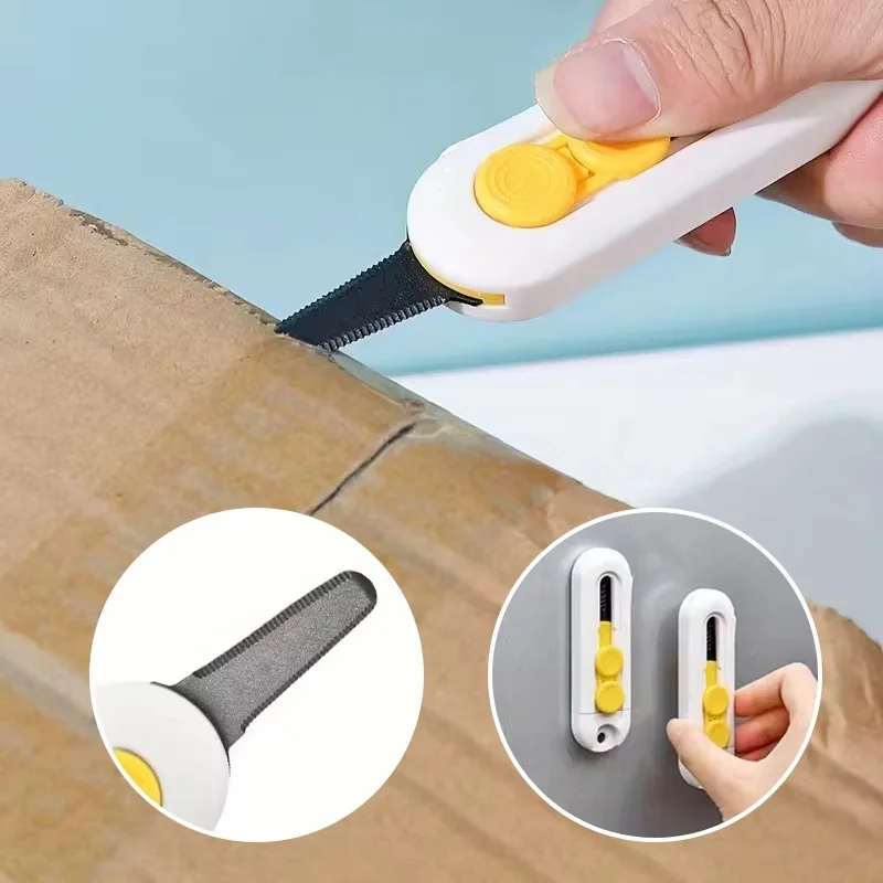 Portable Box Cutter Magnetic Mini Box Cutter With Retractable Blade Letter Opener For Packages Cartons School Office Home Tool