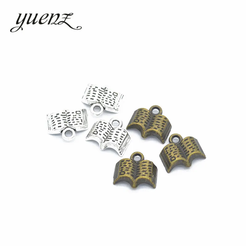 

YuenZ 20pcs Antique silver Plated Zinc Alloy Necklaces Pendants Jewelry book Charms Diy Handmade Jewelry Findings 12*11mm J229