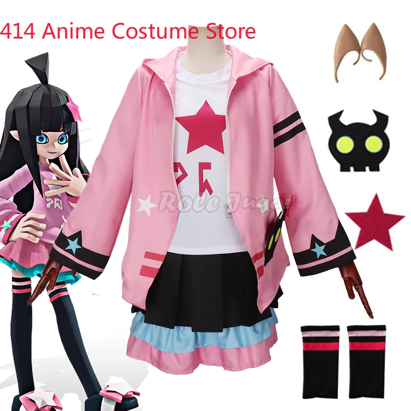 Hight Kwaliteit Anime Aotu Wereld Citroen Meisje Anlijie Matrozenpakje Pruik Vrouw KALIE Cosplay Kostuum JK Uniform Jas Top Rok Set