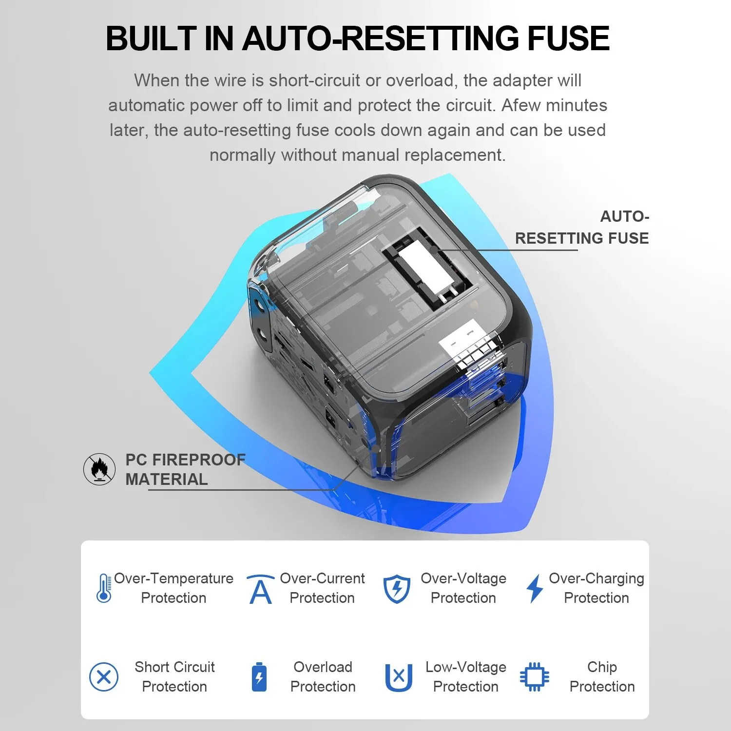 Global Adaptor Plug Socket Universal Travel Adapter Mobile Phones USB Quick Charger PD With 2USB And 2Type C