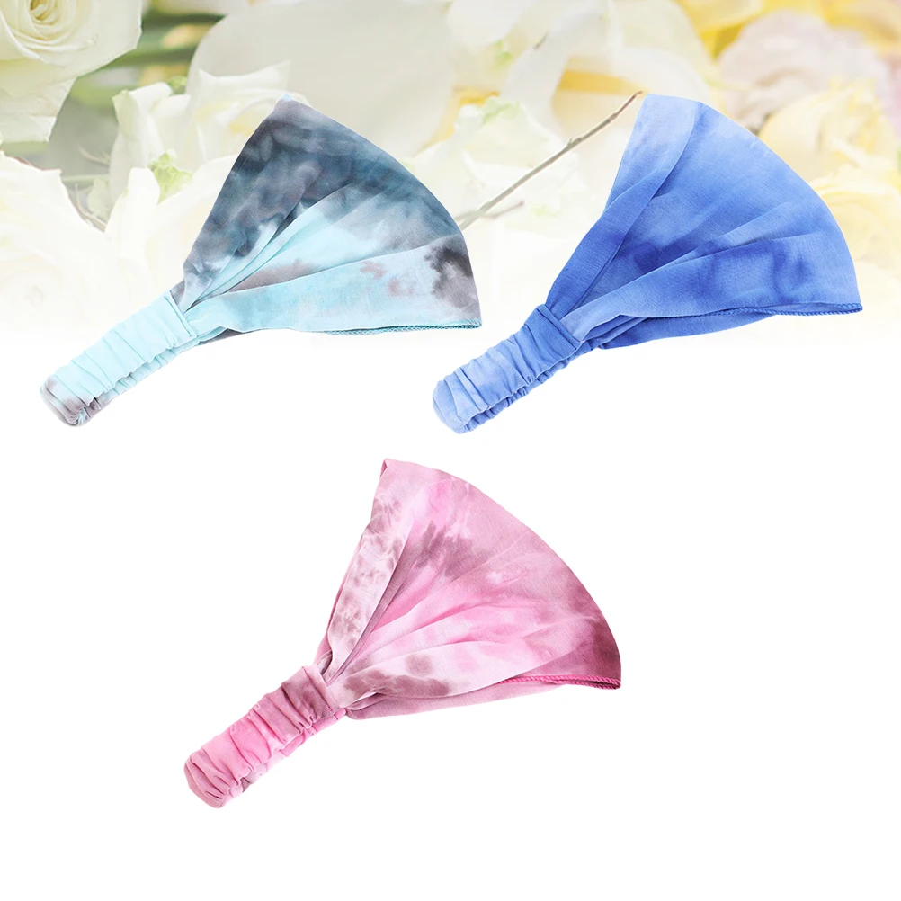 

3 Pcs Women's Headband Dye Dressy Wide Womens Headbands Bandanas for Hairbands Scarf
