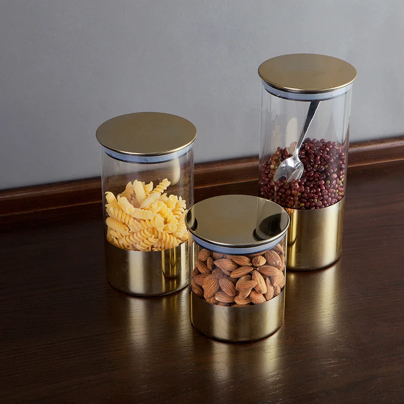Household High Borosilicate Sealed Glass Milk Powder Food Cans, Moisture-proof Storage Cans for Kitchen Grains and Cereals