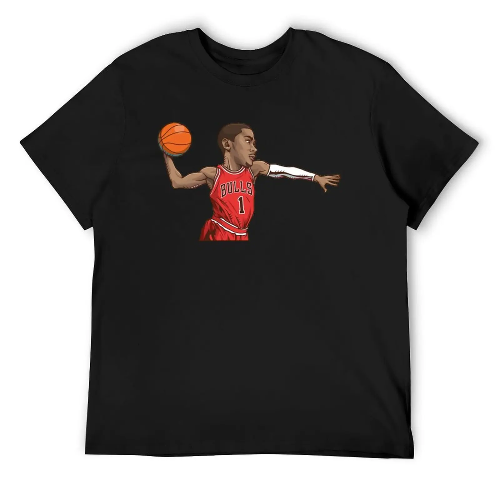 Derrick Rose 1 Chicago Dra T-Shirt summer top aesthetic clothes customs compression shirt men