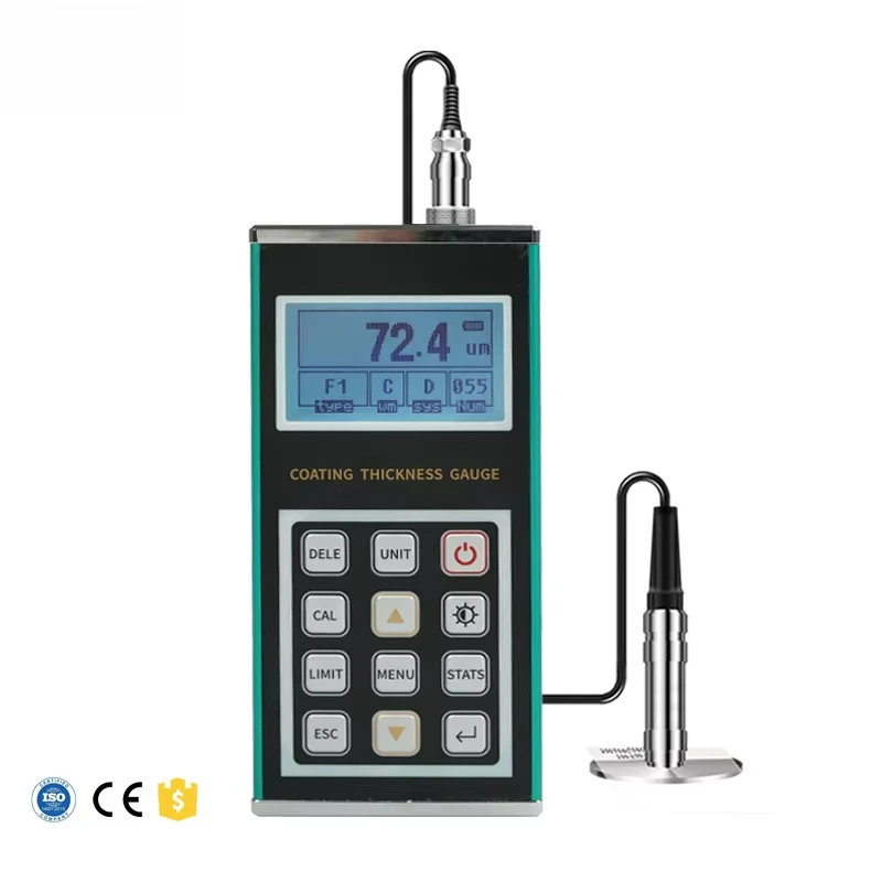 High-precision intelligent multifunctional coating thickness gauge, suitable for iron/cobalt/nickel/aluminum,, 0-10000 microns