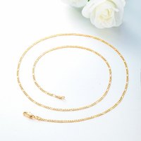 XP Jewelry --( 35 45 50 60 cm x 2mm ) Gold Plated 18 K / 24 k Classic NK 3 :1 Chain Necklaces For Men Women Fashion Jewelry