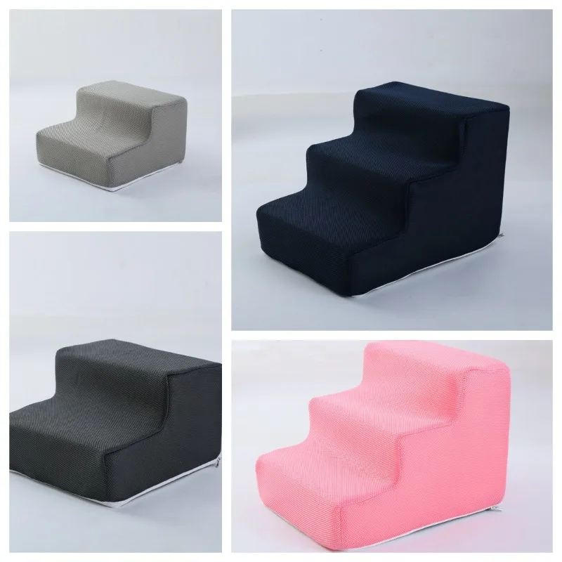 

Removable Washable Anti Slip Foldable Pet Dog Cat Stairs High Elasticity Sponge Dog Training Stairs Cat Bed Stairs Play Stairs