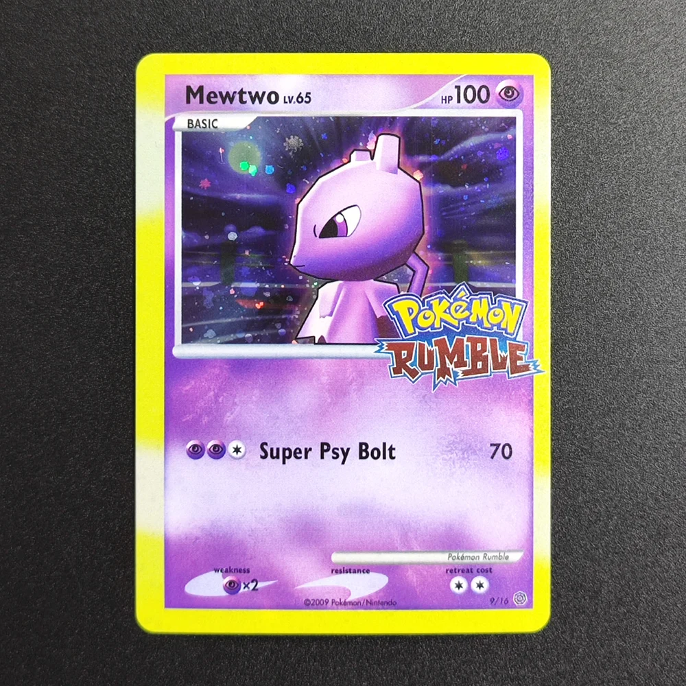 DIY 2009 PKM RUMBLE MEWTWO TCG Game Collection Card