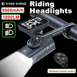 Faro de bicicleta 1500LM Control remoto inalámbrico lámpara de bicicleta batería de alta capacidad luces de ciclismo impermeable luz fuerte Flashli