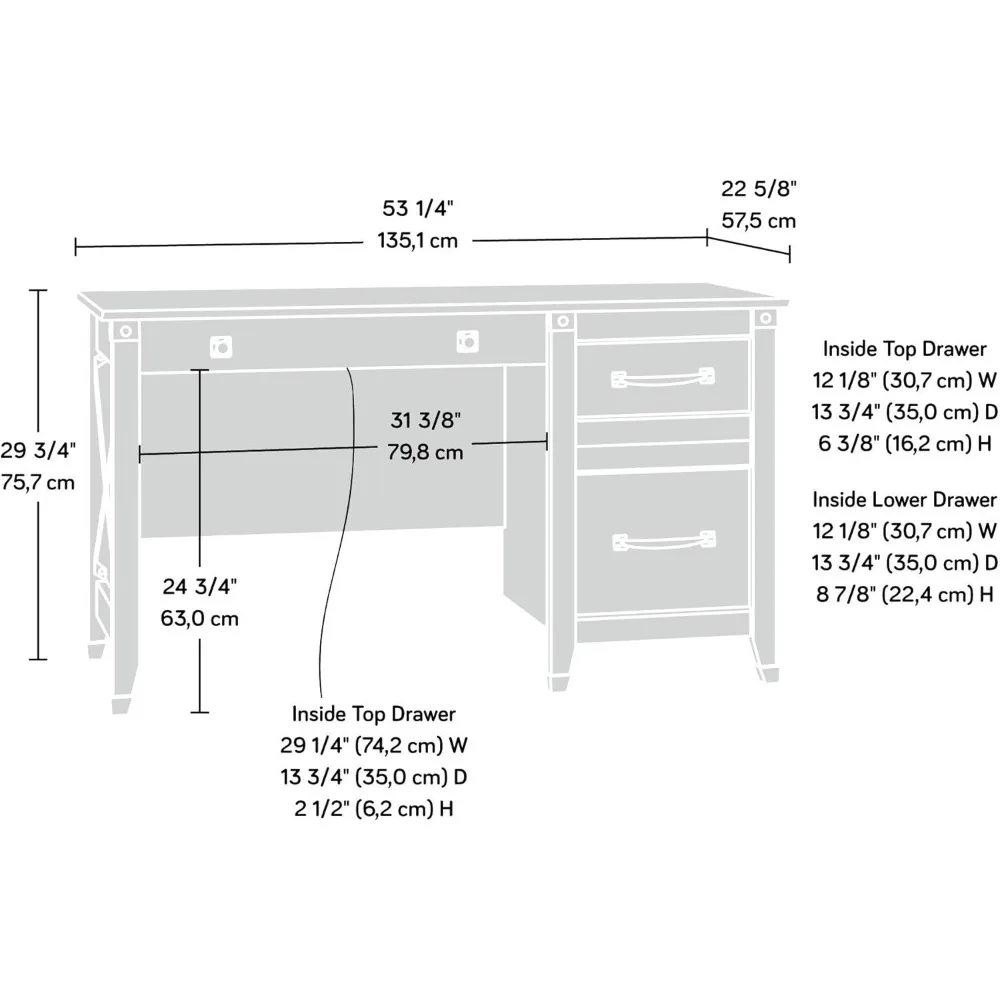 Carson Forge Desk, Washington Cherry finish