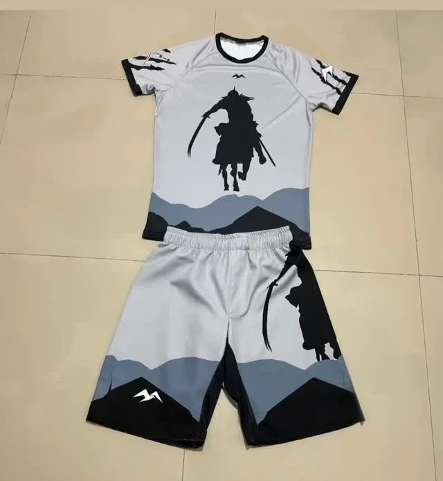 

MMA Fighter Manto Compression Set Quick Drying Martial Arts Training Sports Uniform for Kickboxing Gym Fighting