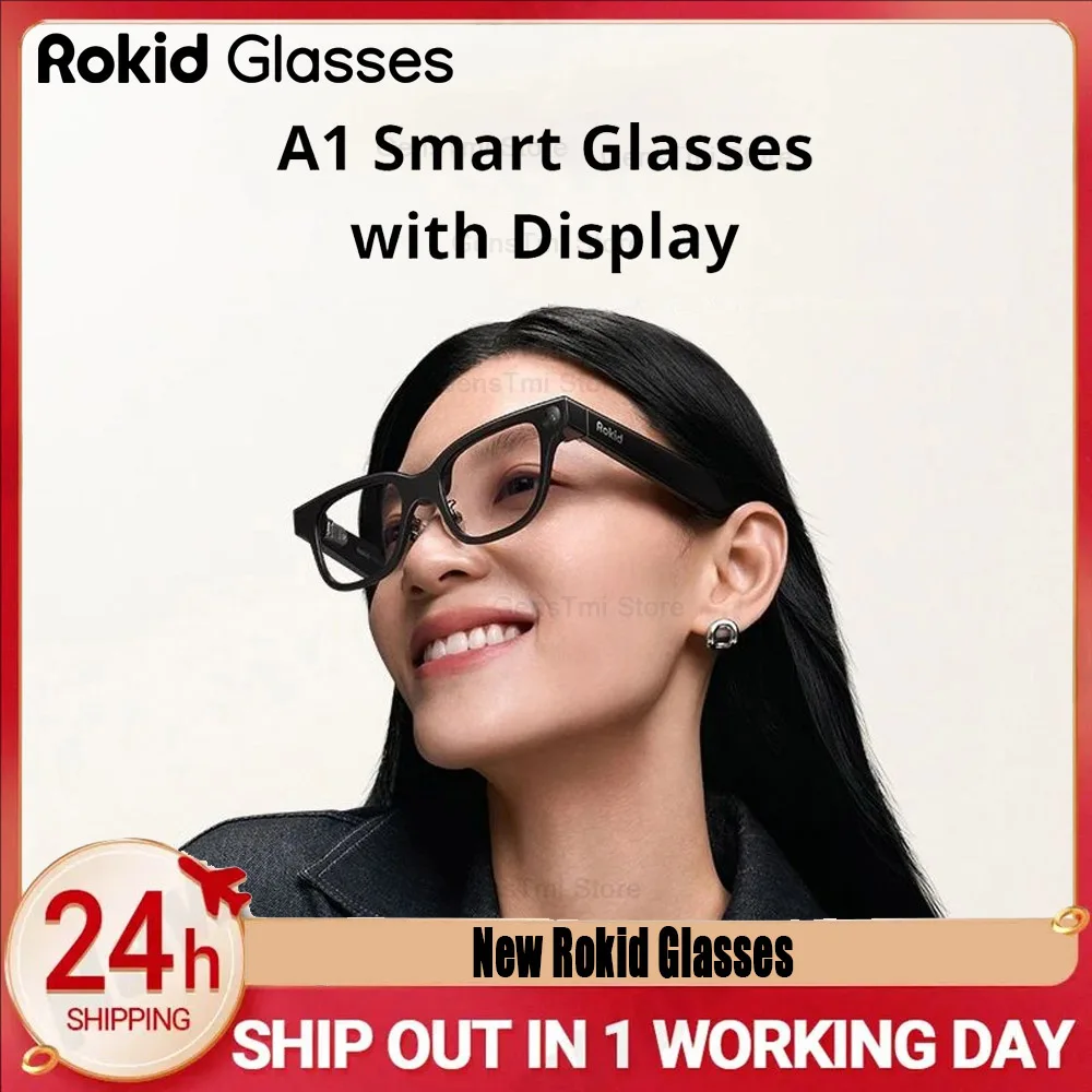 

New Rokid Glasses Leqi Visual Smart Glasses GPS HUD Navigation 49g Lightweight Advanced Camera for Travel/Outdoor