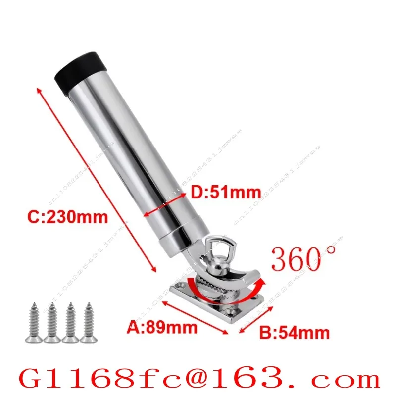 Marine Hardware AISI316 Stainless Steel Boat Clip Adjustable Fishing Rod Bracket Parts