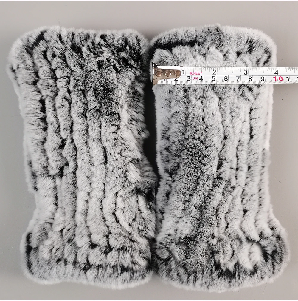 Lady Winter 100% Natural Real Rex Rabbit Fur Glove Women Soft Rex Rabbit Fur Glove Foashion Warm Knitted Genuine Fur Gloves