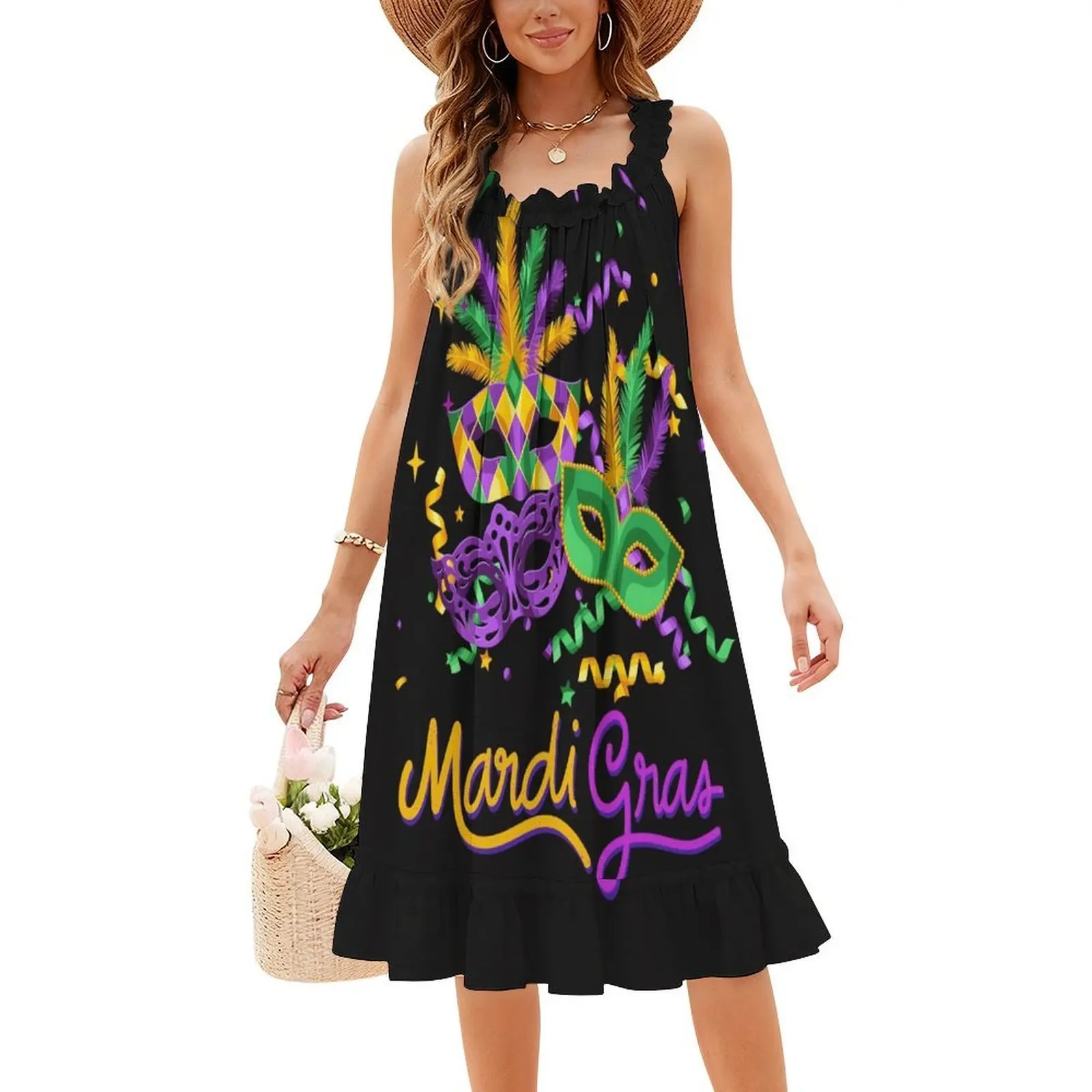 ماردي غرا 2023 زي مع قناع الاطفال رجل إمرأة الكورية نمط فستان كاجوال للنساء بسيط اليومية مكتب سيدة فساتين Mardi