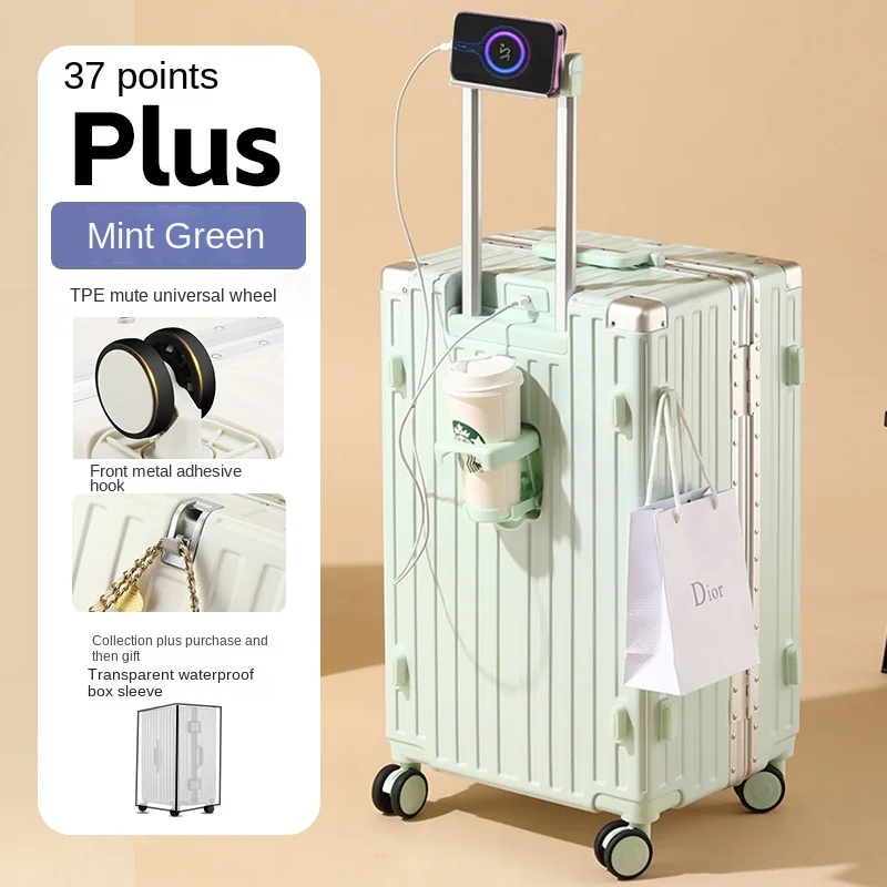 

Large Capacity Suitcase 30/32 inchThickened Strong and Durable Aluminium Frame Luggage Trolley Case 20-28 inch Carry-on Suitcase