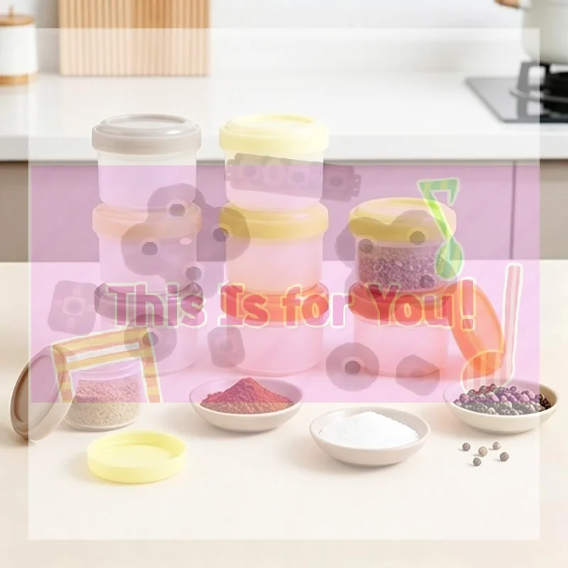 【MA】4Pcs Salad Dressing Containers  Plastic Twist Top Sauce Condiment Container With Lid Lunch Box Accessories