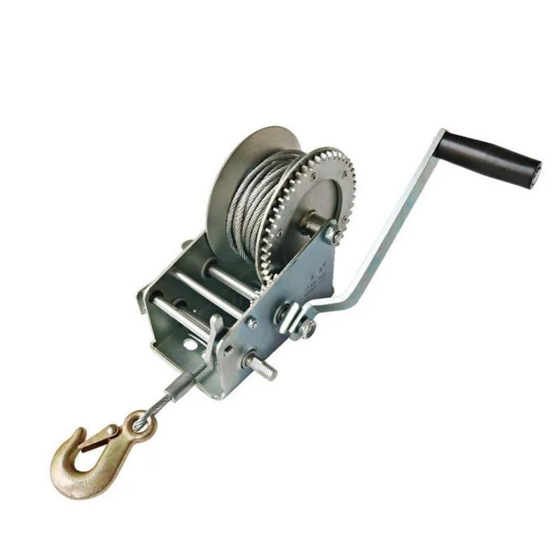 

Hand Winch With Steel Wire Rope Manual Hoist Tool Hand Crank Winch With Webbing Strap For Manual Lifting And Pulling Operation