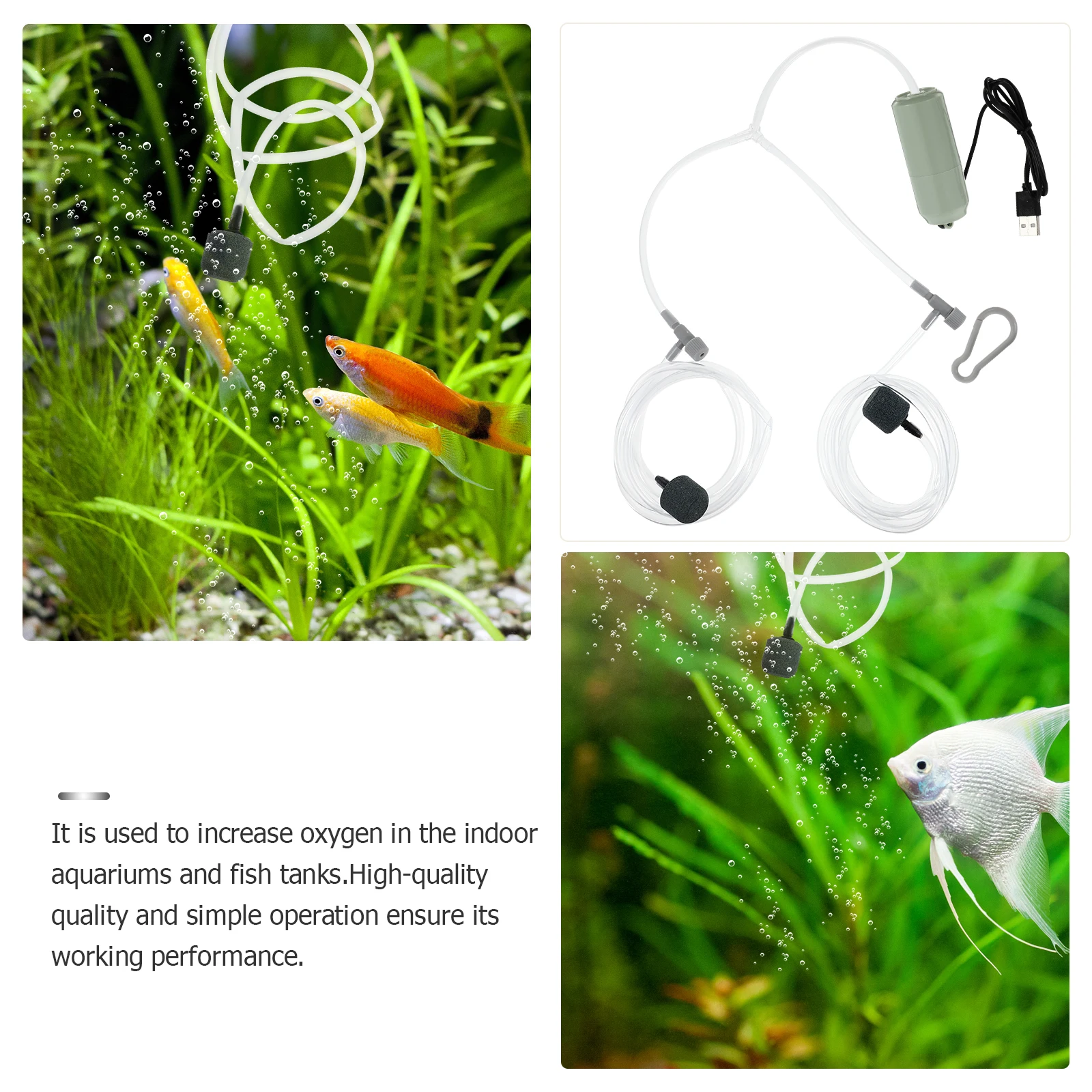 

USB Air Pump Mini Quiet Oxygen Aquarium Fish Tank Aerator Portable for Home Outdoor Use Fish Tank Aerator Pump with High Quality