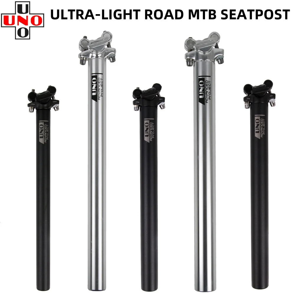

UNO Aluminum Bicycle Seatpost For Mountain Bike, Road Bike Seat Tube, 25.4/27.2/30.9/31.6 MM X 350/400MM