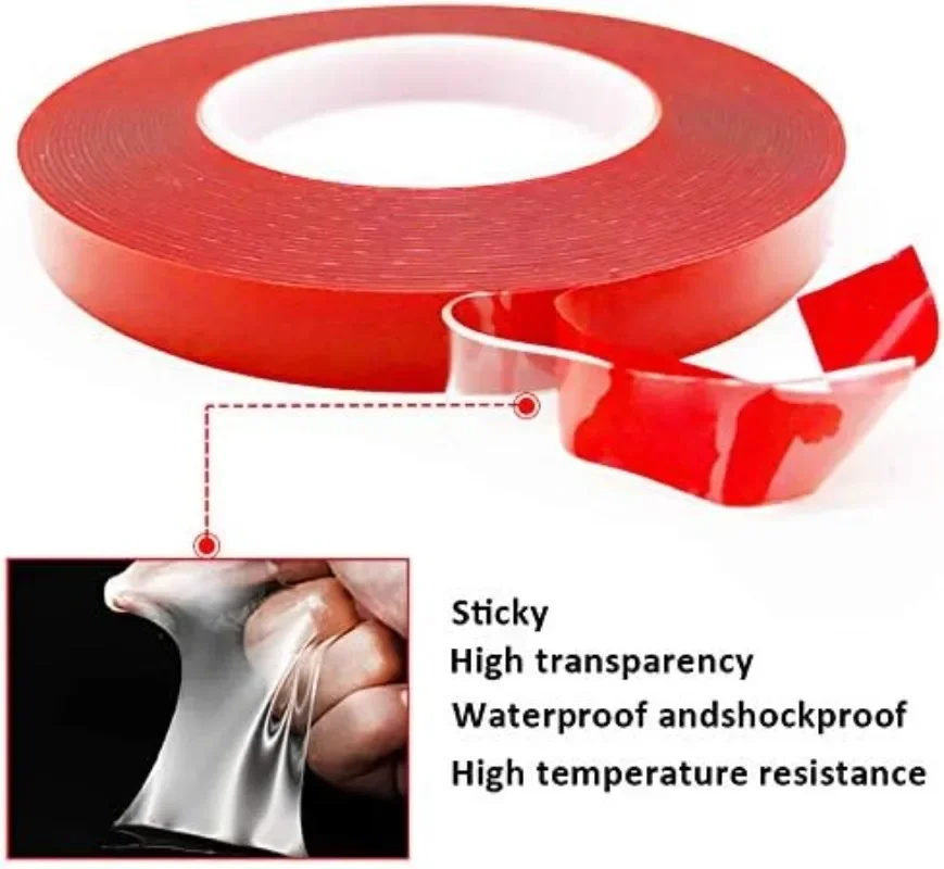 5/10/15/20/25/30mm Double Sided Adhesive Tape Super Strong Viscosity Transparent Tapes No Traces Fixed Stickers for Home Office