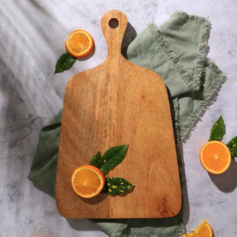 

Handmade Wooden Cutting Board Platter 16x9.5x0.7 Inch Natural Kitchen Accessories
