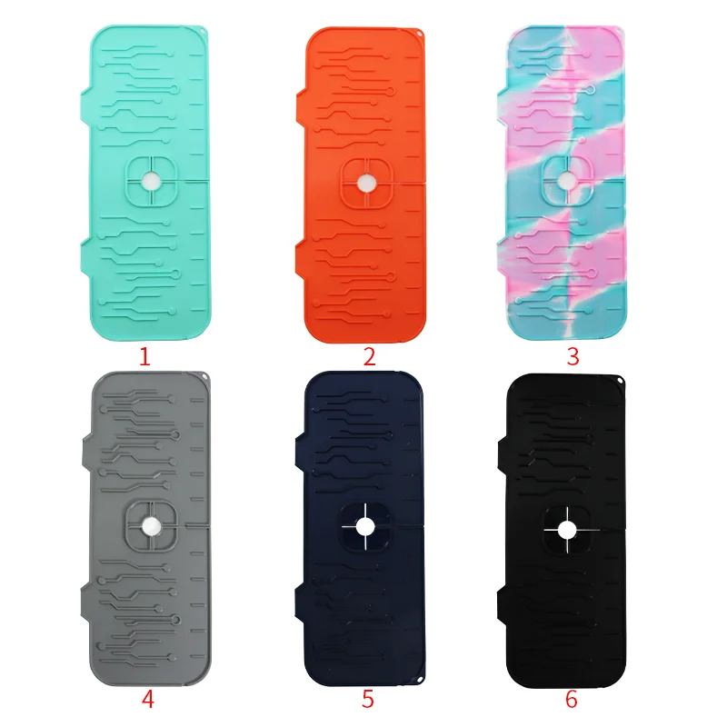Faucet Mat Kitchen Sink Silicone Splash Pad Drainage Waterstop Bathroom Countertop Protector Quick Dry Tray