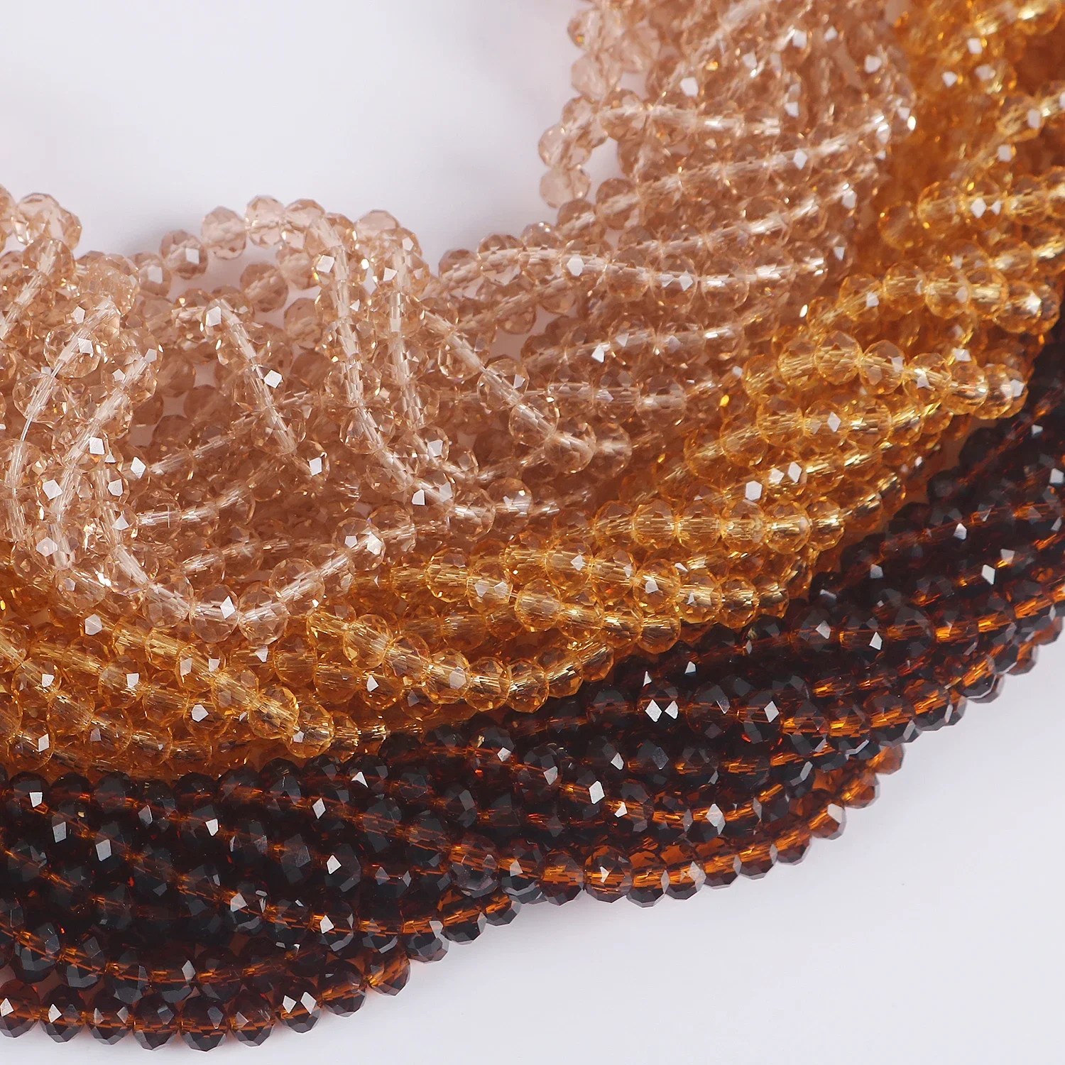 2mm 4mm 6mm 8mm Rondelle Austria Crystal Beads Faceted Glass Beads Loose Spacer Beads for DIY Bracelet  Garment Making