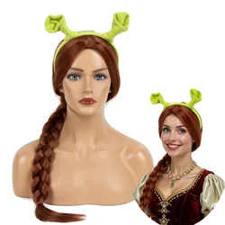 REEWES Sherk Monster Fiona Adult Cosplay Synthetic Wig Fancy Fairy Accessories Green Ear Halloween Masquerade Girls Adult