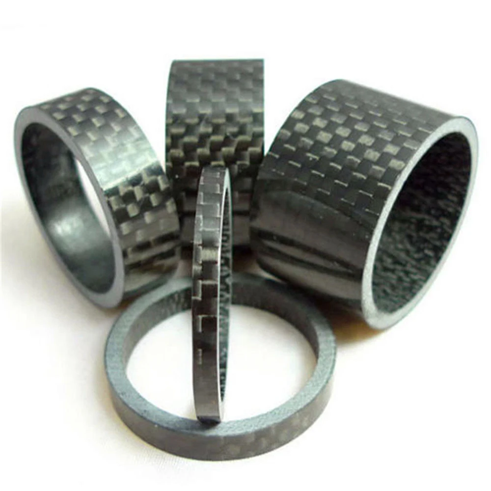 Bicycle Carbon Fiber Spacer 3/5/10/15/20mm MTB Headset Washer 1/5pcs 1-1/8