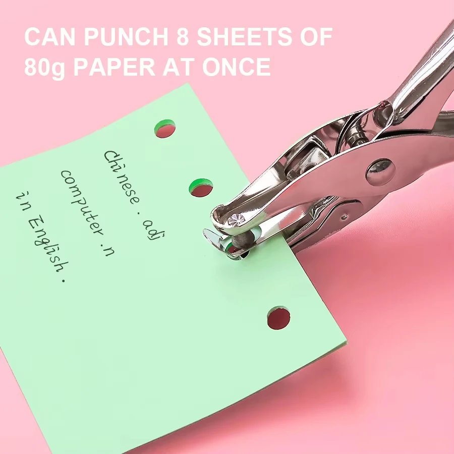 ハンドヘルドペーパーカッター単穴パンチハンドパンチ学校の学生をファイリングするため