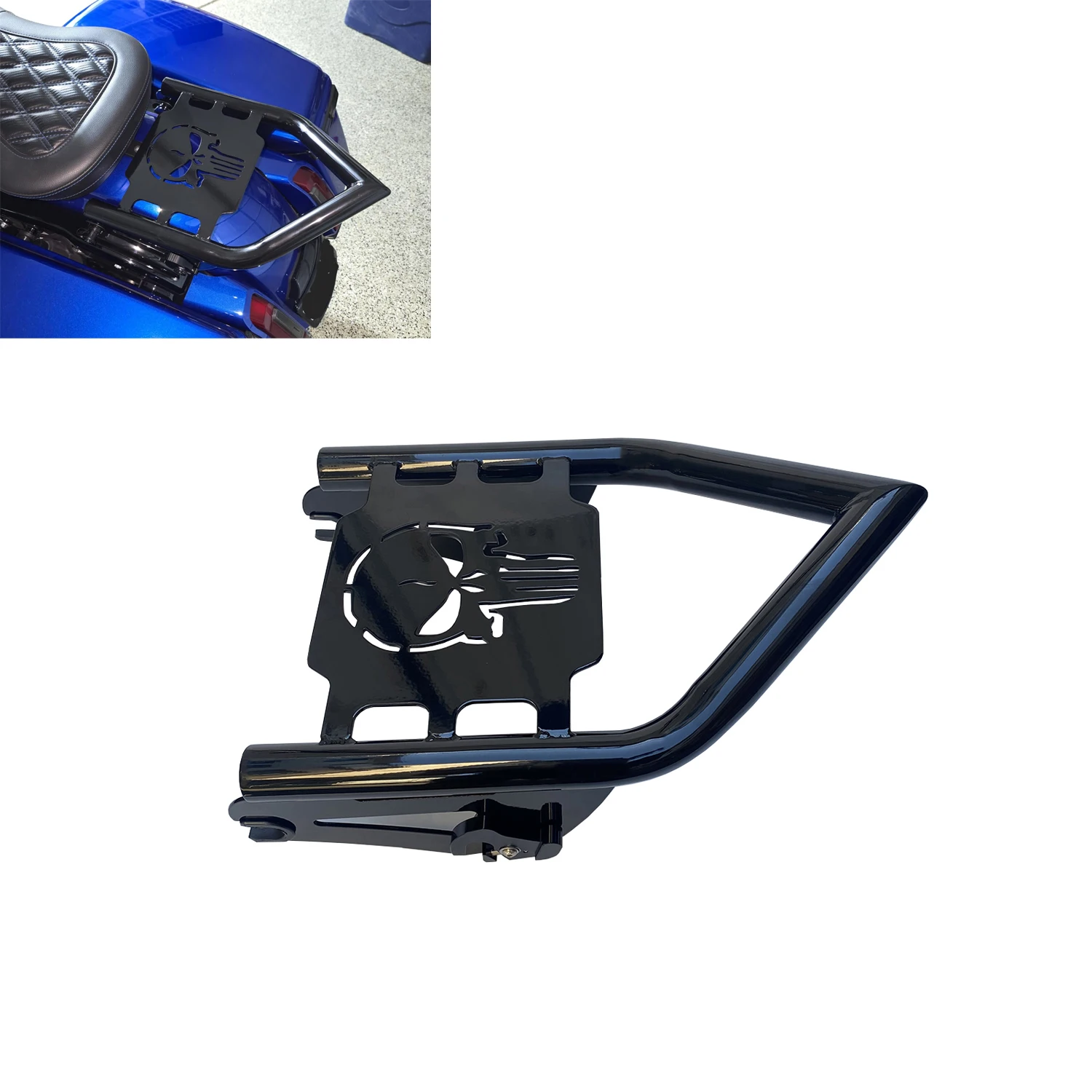 Detachable Luggage Rack Mount Bracket For Harley Touring Street Glide Road King Road Glide Electra Glide 2009-2025