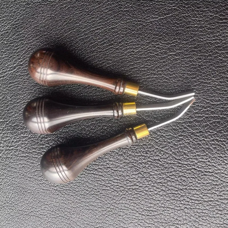 Wooden Handles High-carbon Steel Leather Products Surface Grinding Roughening File DIY Leather Crafts  Auxiliary Bonding Tool